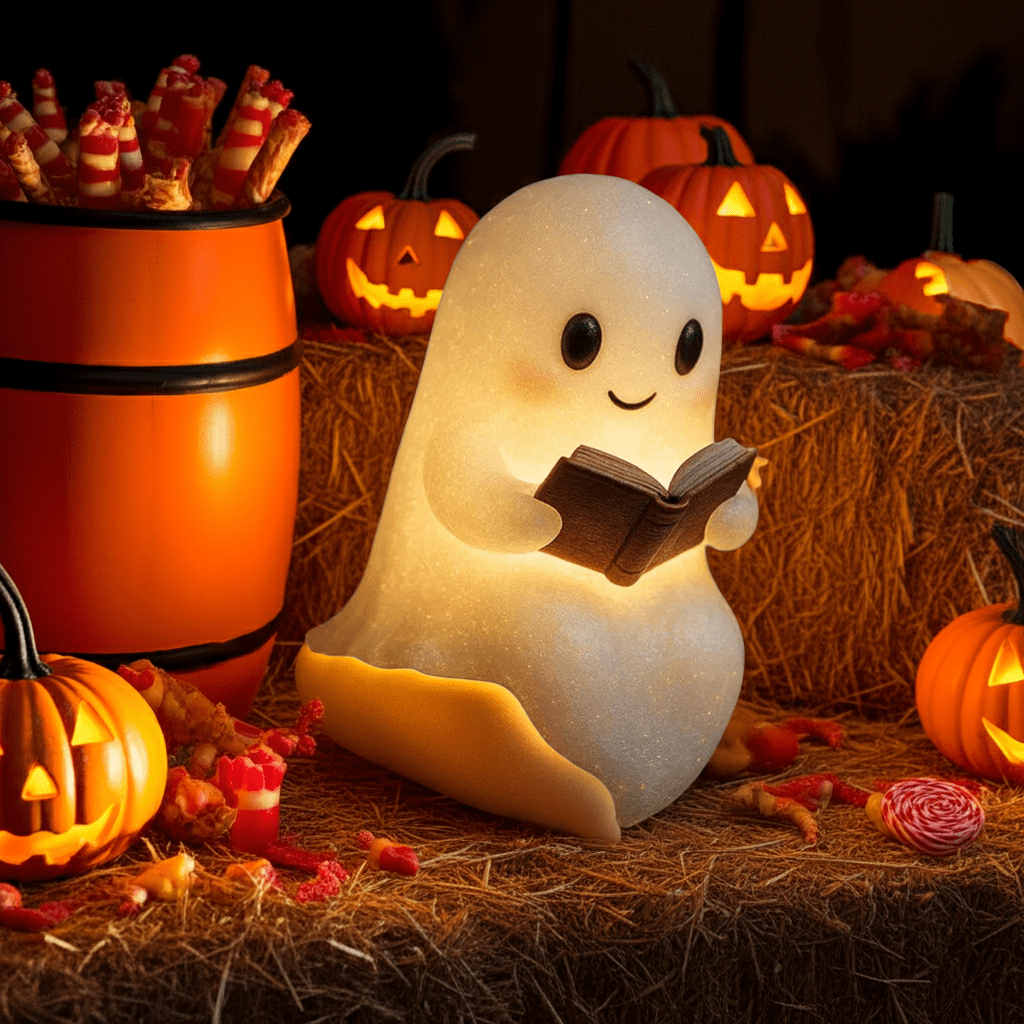 Ghost Night Light with Realistic Candle Light - Cozy and Fun AtmosphereHalloween decorations