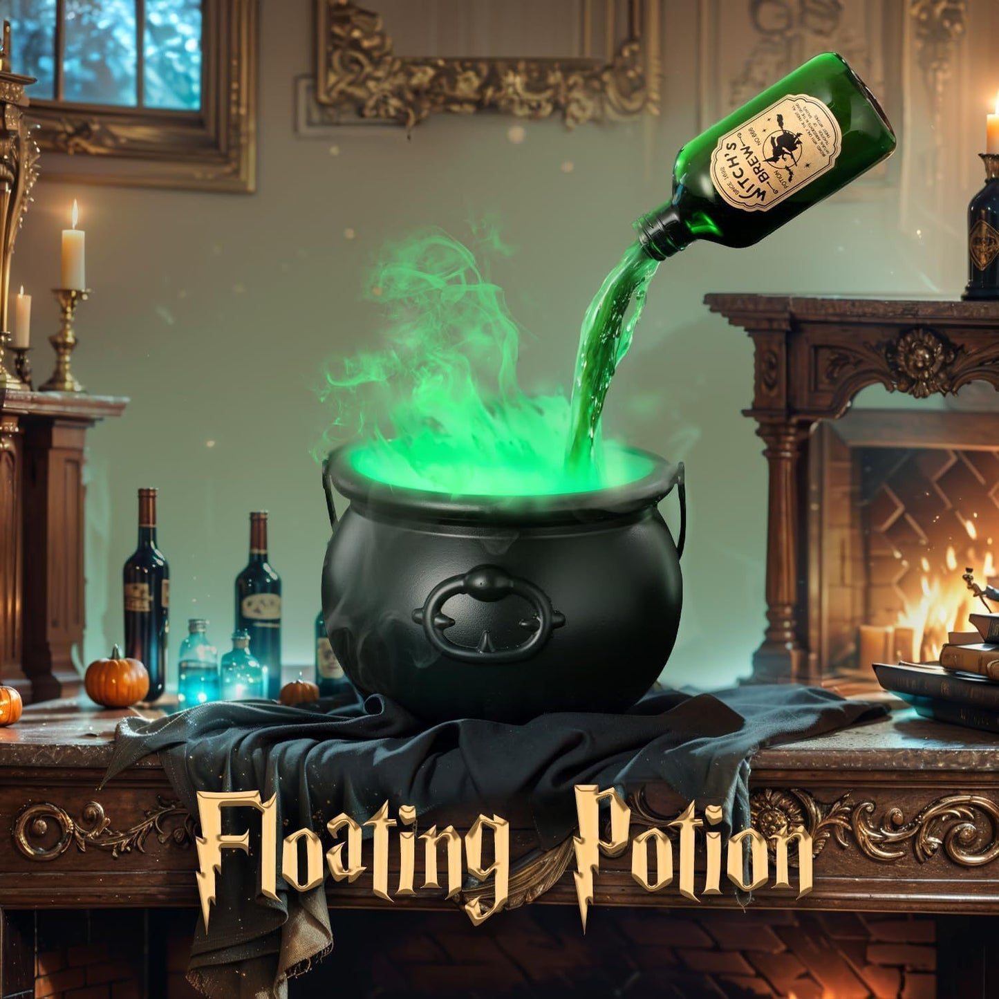 Premium Floating Potion Cauldron Halloween Kit - Easy Setup, Spooky Atmosphere, Splash ProtectionHalloween decorations