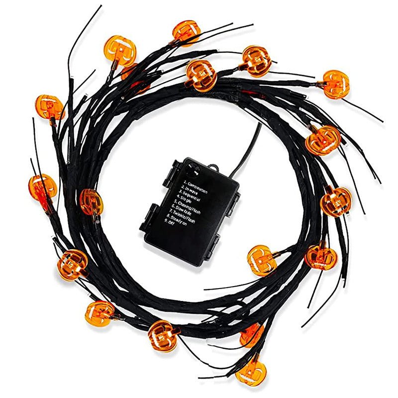 Cartoon Bat Pumpkin LED Vine String Lights for Halloween Party DecorHalloween decorations