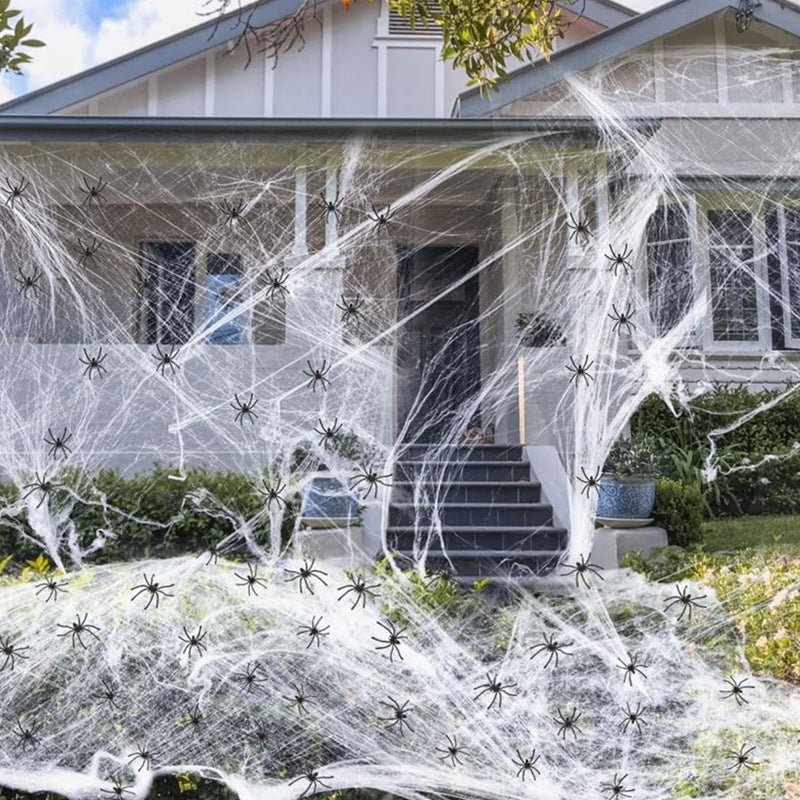 Halloween Decoration Cotton Spider Web Atmosphere Layout Props - Bills Deals Halloween decorations