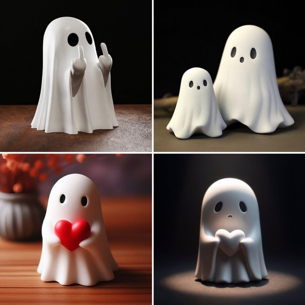 Multi - Functional Ghost Statues Cute Ghosts Small Horror Ghosts Halloween Home Decorations Coffee Table Centerpieces Shelf Decorations - Bills Deals Halloween decorations