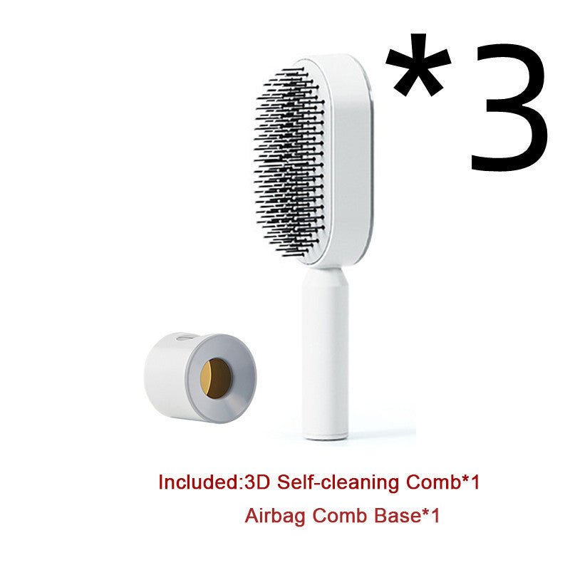 Self Cleaning Hair Brush For Women One - key Cleaning Hair Loss Airbag Massage Scalp Comb Anti - Static Hairbrush - Bills Deals Health & beauty
