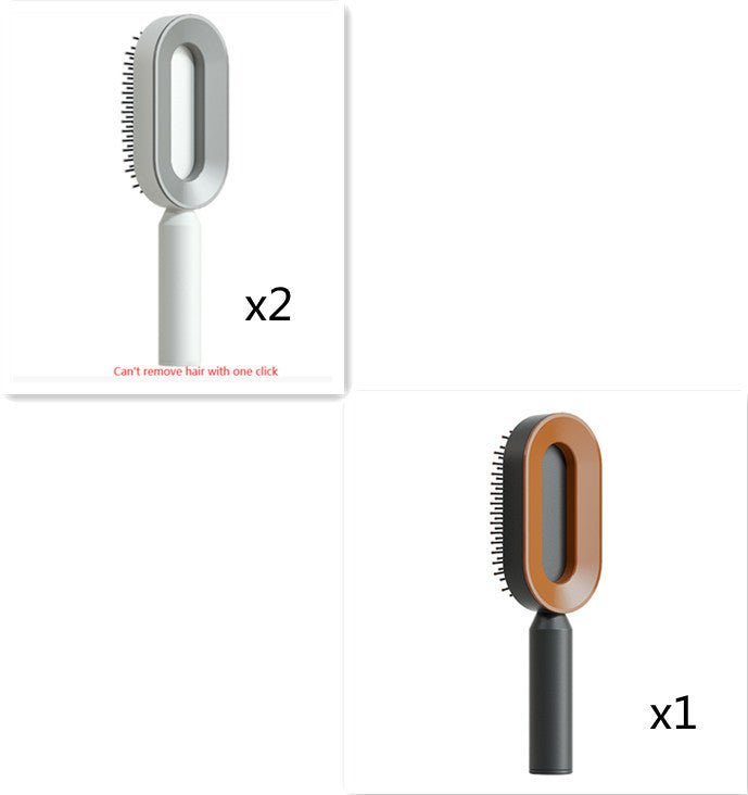 Self Cleaning Hair Brush For Women One - key Cleaning Hair Loss Airbag Massage Scalp Comb Anti - Static Hairbrush - Bills Deals Health & beauty