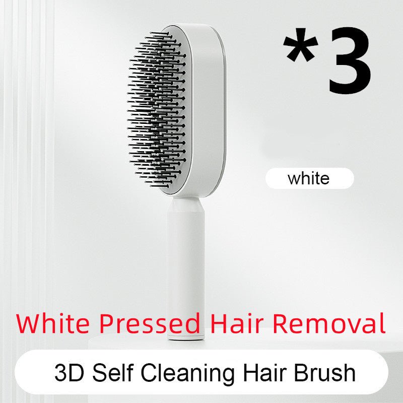 Self Cleaning Hair Brush For Women One - key Cleaning Hair Loss Airbag Massage Scalp Comb Anti - Static Hairbrush - Bills Deals Health & beauty