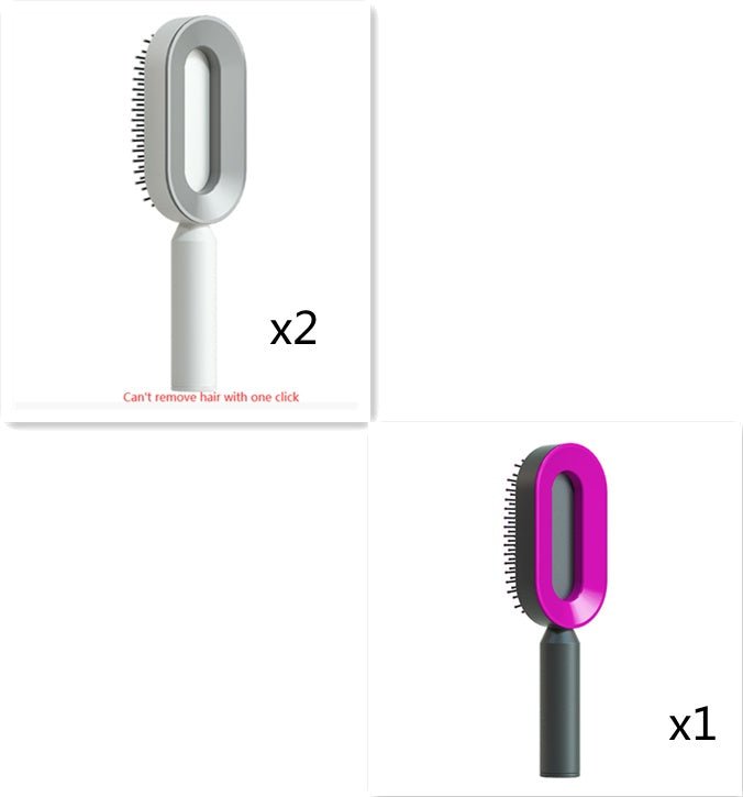 Self Cleaning Hair Brush For Women One - key Cleaning Hair Loss Airbag Massage Scalp Comb Anti - Static Hairbrush - Bills Deals Health & beauty