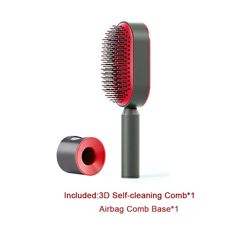 Self Cleaning Hair Brush For Women One - key Cleaning Hair Loss Airbag Massage Scalp Comb Anti - Static Hairbrush - Bills Deals Health & beauty