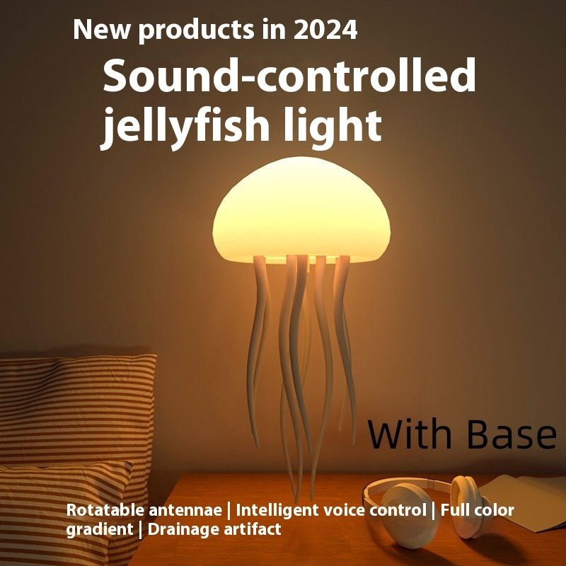 Jellyfish Mood Lamp LED Jellyfish Night Light Portable Jellyfish Lamp Jellyfish Decorations Smart Table Lamp For Bedside Desk - Bills Deals lighting