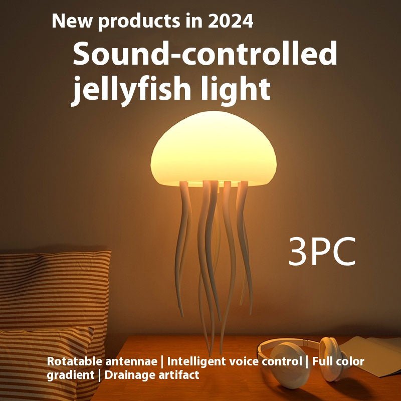 Jellyfish Mood Lamp LED Jellyfish Night Light Portable Jellyfish Lamp Jellyfish Decorations Smart Table Lamp For Bedside Desk - Bills Deals lighting