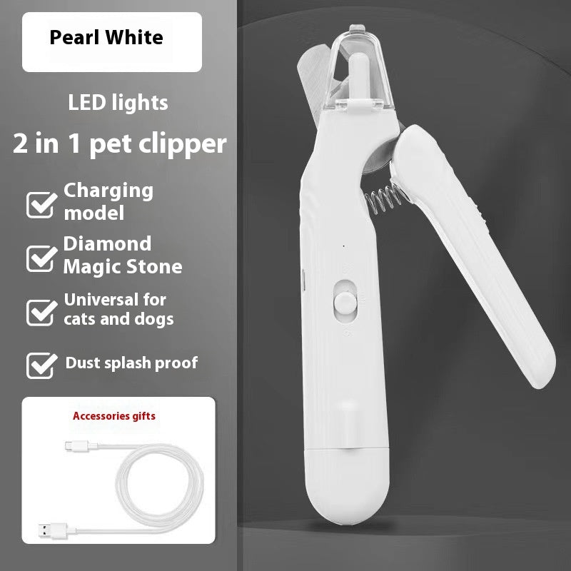 Pet Nail Clipper and Grinder with LED Lights - Precision Grooming Tool with Dust GuardPet accessories