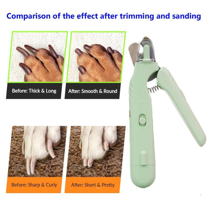 Pet Nail Clipper and Grinder with LED Lights - Precision Grooming Tool with Dust GuardPet accessories