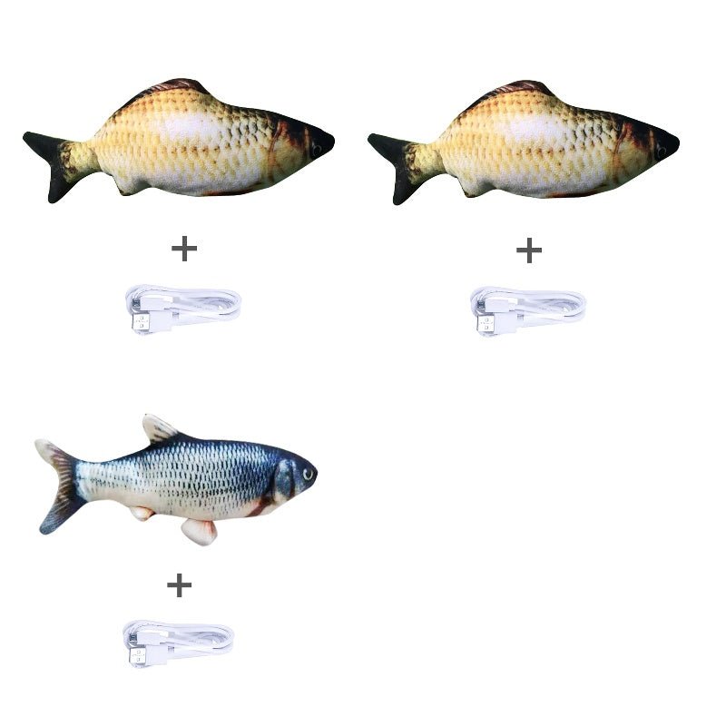 Without Cat Nip Version - Electric Jumping Fish Simulation Electric Fish Toy - Bills Deals Pet accessories