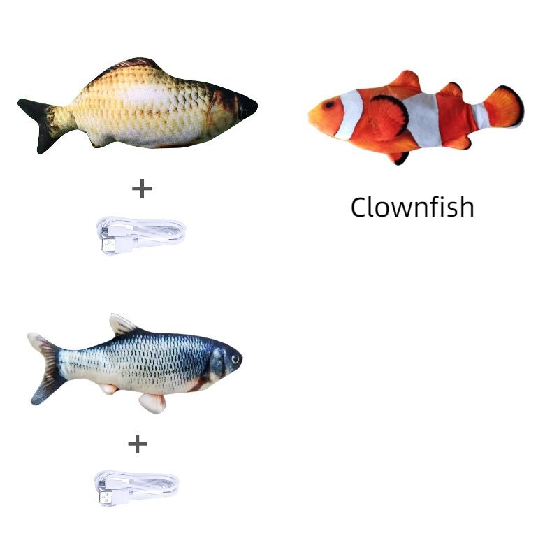 Without Cat Nip Version - Electric Jumping Fish Simulation Electric Fish Toy - Bills Deals Pet accessories