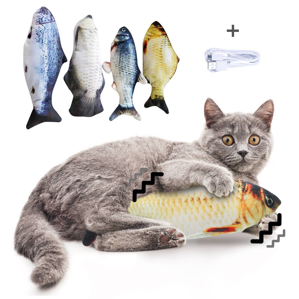 Without Cat Nip Version - Electric Jumping Fish Simulation Electric Fish Toy - Bills Deals Pet accessories