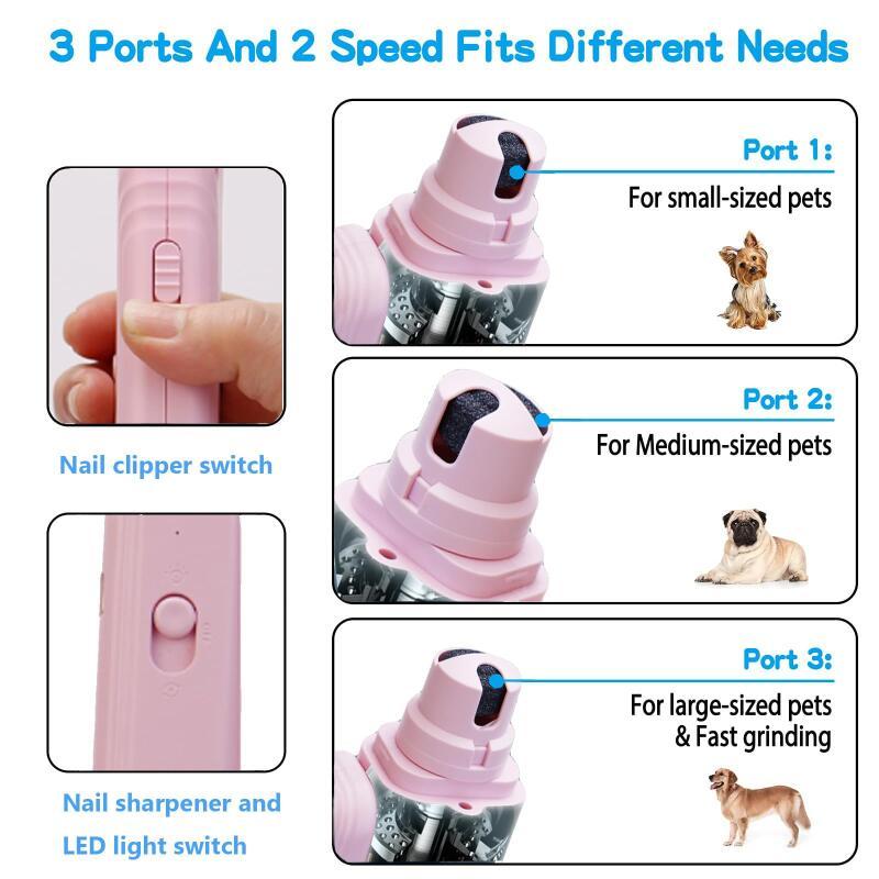 Pet Nail Clipper and Grinder with LED Lights - Precision Grooming Tool with Dust GuardPet accessories