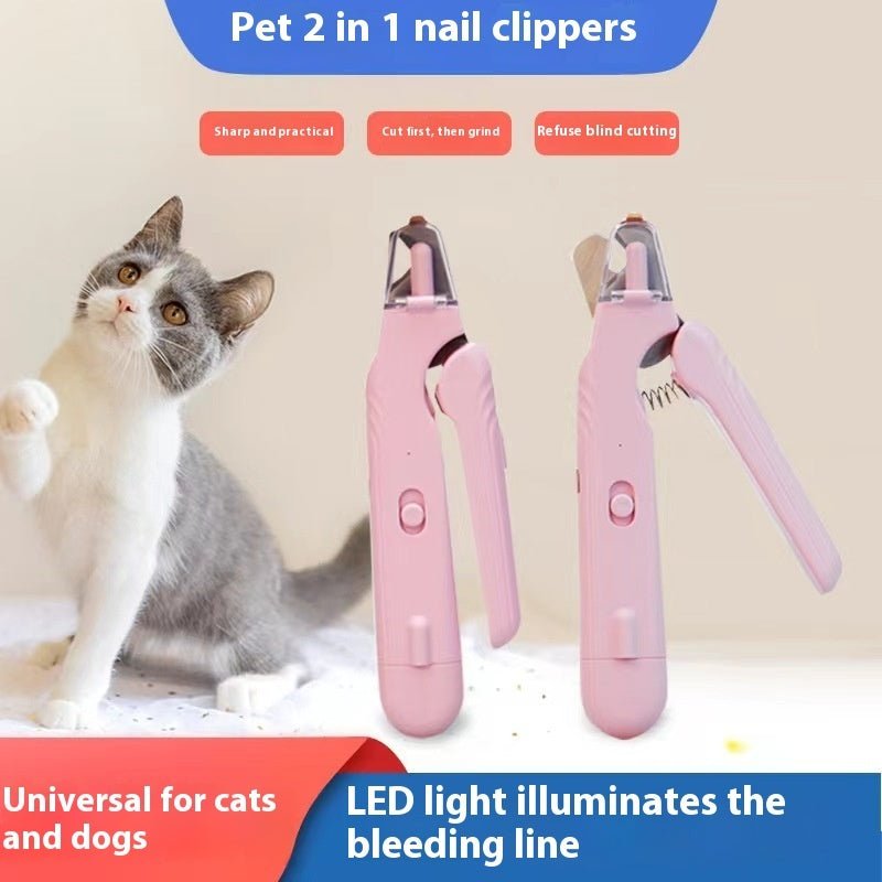 Pet Nail Clipper and Grinder with LED Lights - Precision Grooming Tool with Dust GuardPet accessories