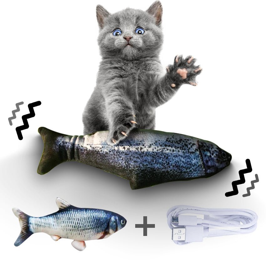 Without Cat Nip Version - Electric Jumping Fish Simulation Electric Fish Toy - Bills Deals Pet accessories