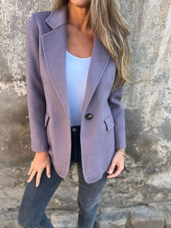Ins Button Lapel Short Blazer Winter Fashion Commuter Jacket Outwear Women's Clothing - Bills Deals Women's clothing