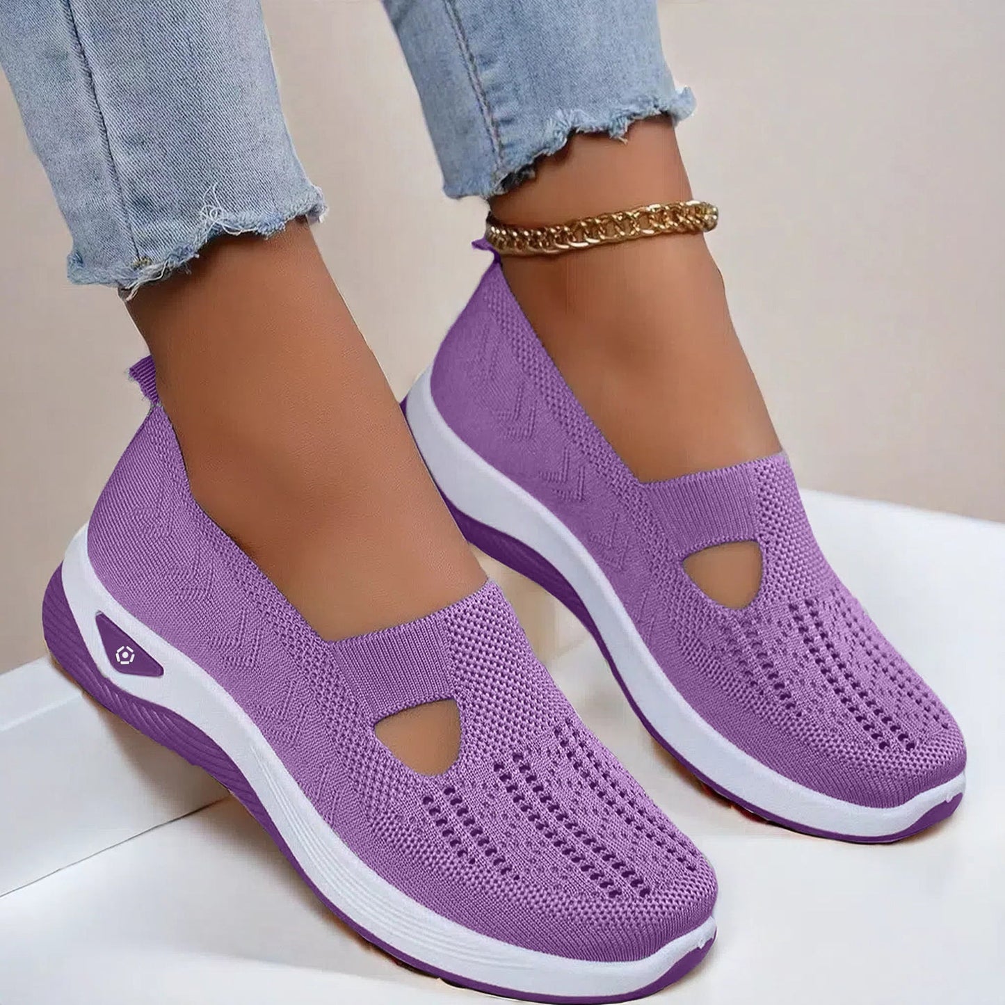 Mesh Flats Shoes Fashion Breathable Non - slip Soft Bottom Casual Shoes For Women - Bills Deals Women's clothing