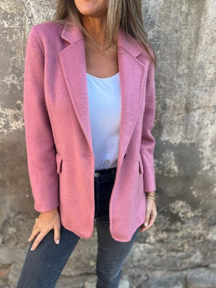 Ins Button Lapel Short Blazer Winter Fashion Commuter Jacket Outwear Women's Clothing - Bills Deals Women's clothing