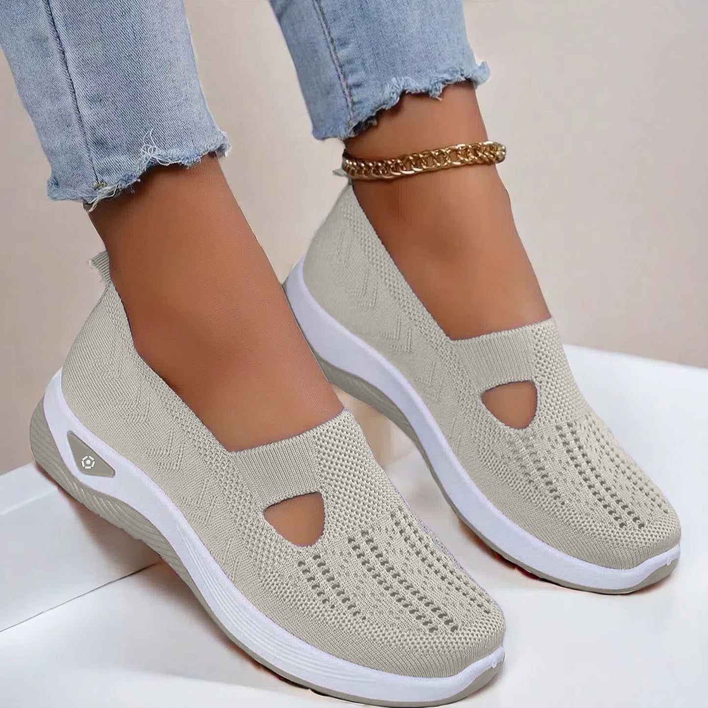 Mesh Flats Shoes Fashion Breathable Non - slip Soft Bottom Casual Shoes For Women - Bills Deals Women's clothing