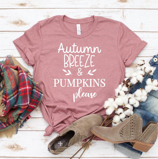 Autumn Breeze & Pumpkin Please T-shirt - Bills Deals