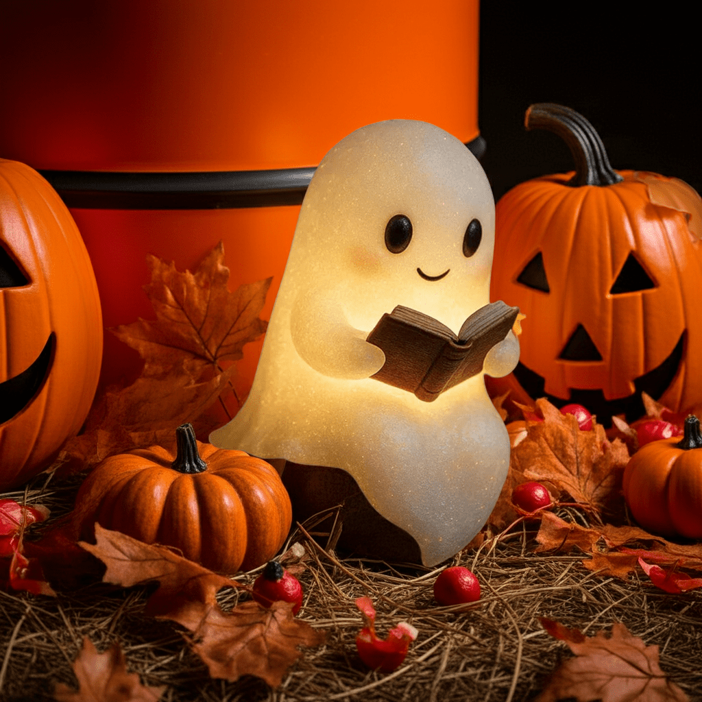 Ghost Night Light with Realistic Candle Light - Cozy and Fun AtmosphereHalloween decorations