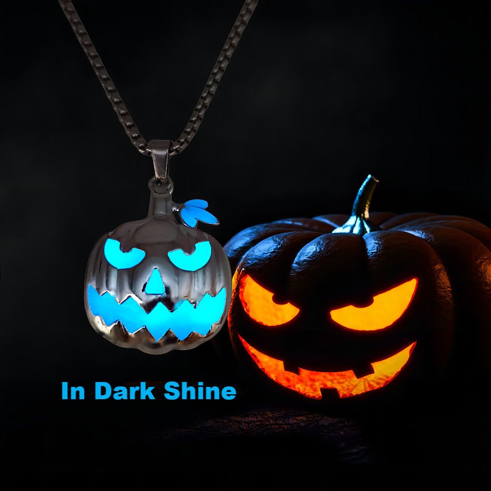 Halloween Ghost Festival Accessories Luminous Pumpkin Pendant Necklace - Bills Deals Halloween decorations