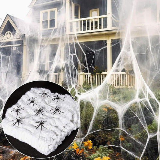Halloween Decoration Cotton Spider Web Atmosphere Layout Props - Bills Deals Halloween decorations