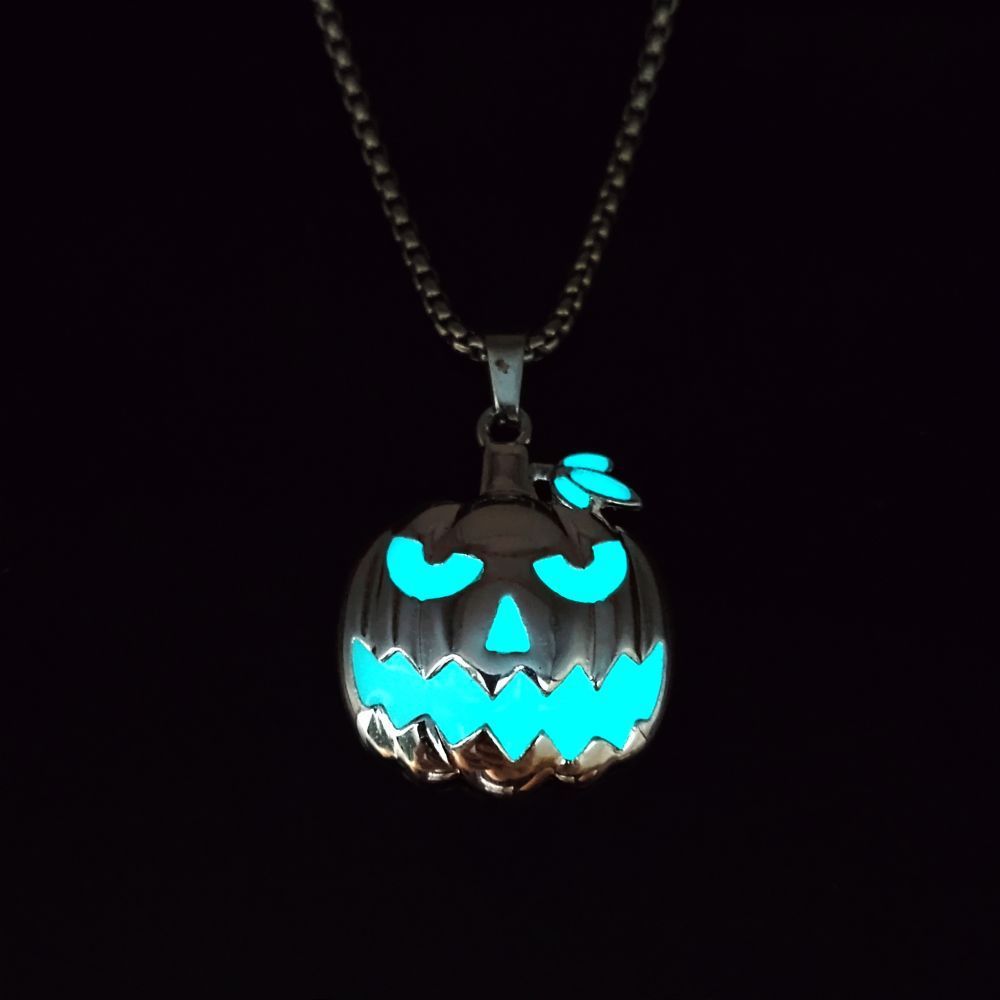 Halloween Ghost Festival Accessories Luminous Pumpkin Pendant Necklace - Bills Deals Halloween decorations