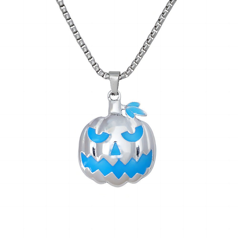 Halloween Ghost Festival Accessories Luminous Pumpkin Pendant Necklace - Bills Deals Halloween decorations