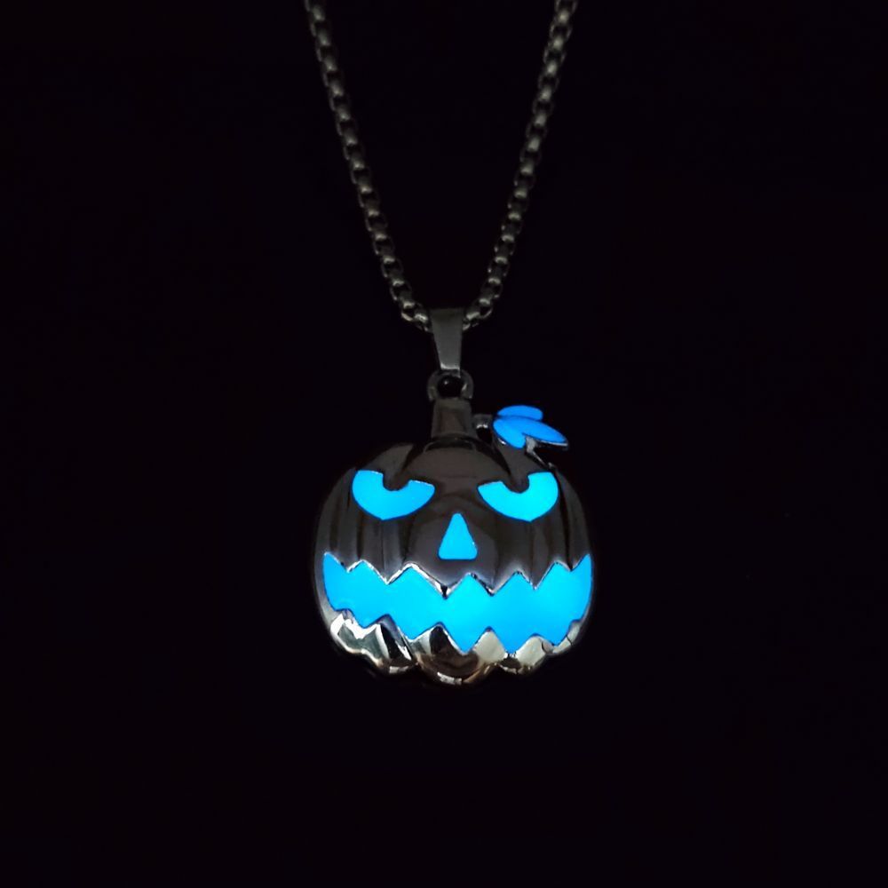 Halloween Ghost Festival Accessories Luminous Pumpkin Pendant Necklace - Bills Deals Halloween decorations