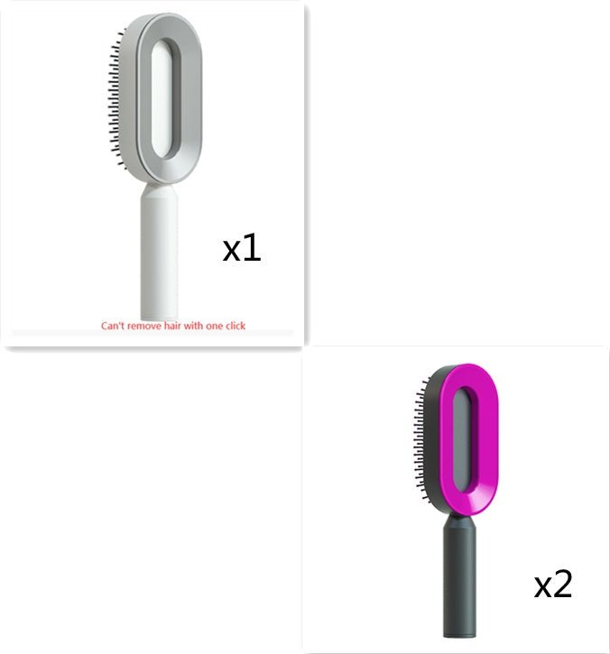 Self Cleaning Hair Brush For Women One - key Cleaning Hair Loss Airbag Massage Scalp Comb Anti - Static Hairbrush - Bills Deals Health & beauty