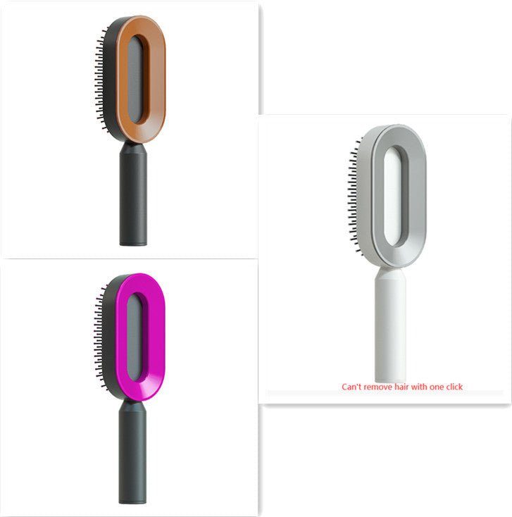 Self Cleaning Hair Brush For Women One - key Cleaning Hair Loss Airbag Massage Scalp Comb Anti - Static Hairbrush - Bills Deals Health & beauty