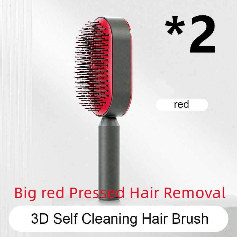 Self Cleaning Hair Brush For Women One - key Cleaning Hair Loss Airbag Massage Scalp Comb Anti - Static Hairbrush - Bills Deals Health & beauty