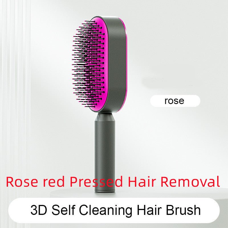 Self Cleaning Hair Brush For Women One - key Cleaning Hair Loss Airbag Massage Scalp Comb Anti - Static Hairbrush - Bills Deals Health & beauty