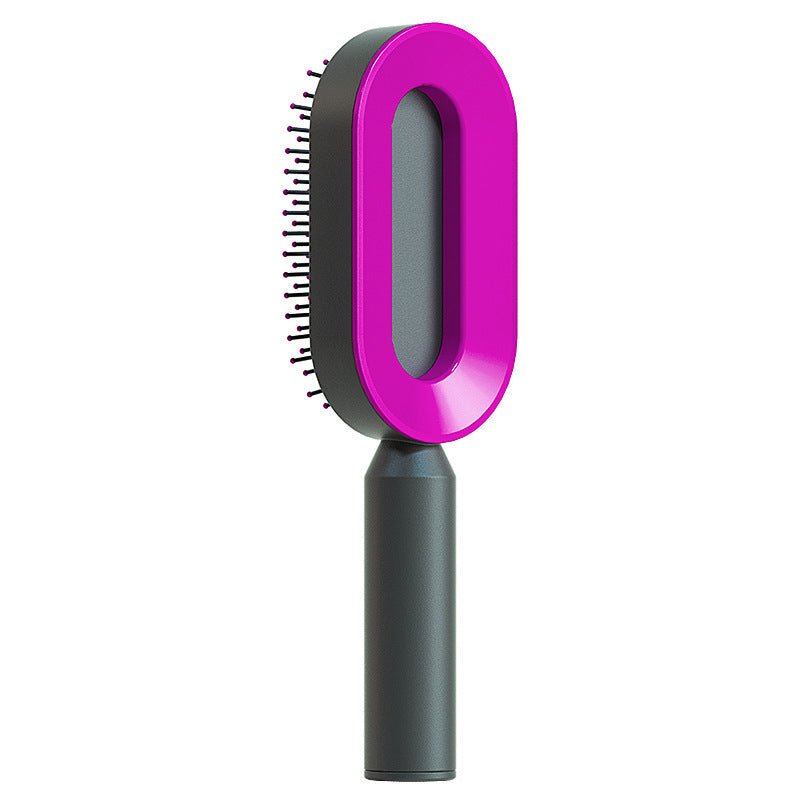 Self Cleaning Hair Brush For Women One - key Cleaning Hair Loss Airbag Massage Scalp Comb Anti - Static Hairbrush - Bills Deals Health & beauty