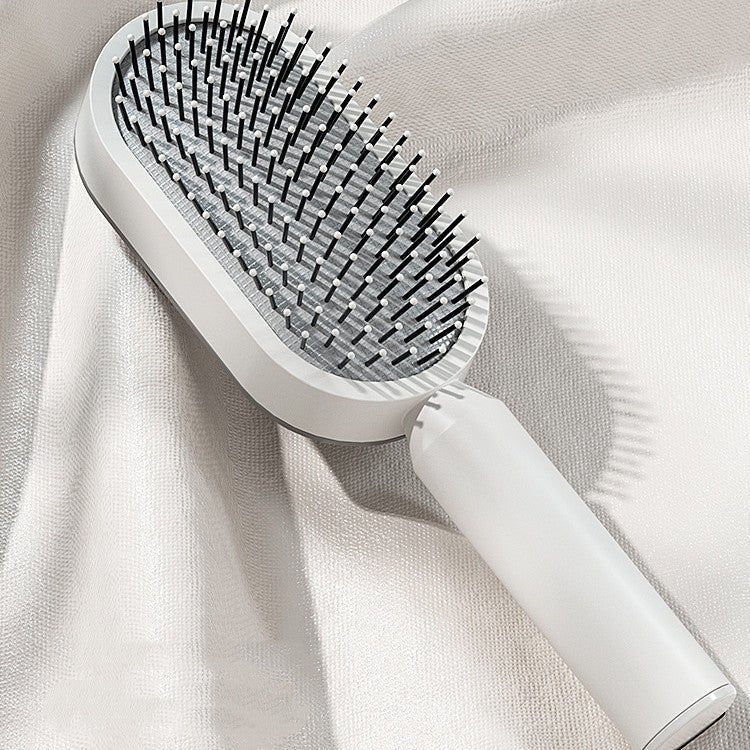 Self Cleaning Hair Brush For Women One - key Cleaning Hair Loss Airbag Massage Scalp Comb Anti - Static Hairbrush - Bills Deals Health & beauty