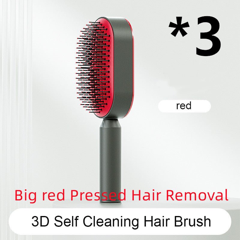 Self Cleaning Hair Brush For Women One - key Cleaning Hair Loss Airbag Massage Scalp Comb Anti - Static Hairbrush - Bills Deals Health & beauty