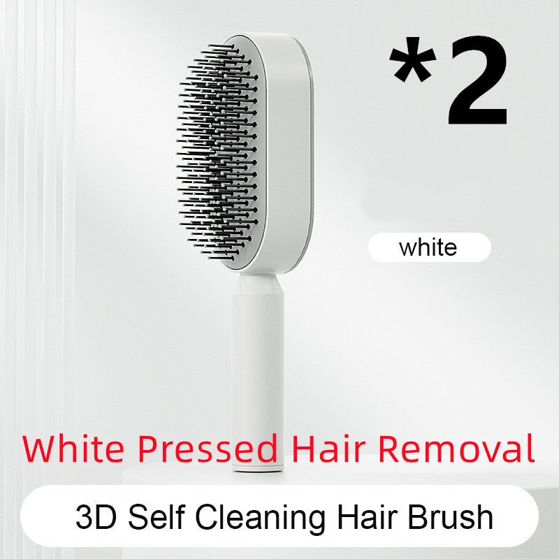 Self Cleaning Hair Brush For Women One - key Cleaning Hair Loss Airbag Massage Scalp Comb Anti - Static Hairbrush - Bills Deals Health & beauty