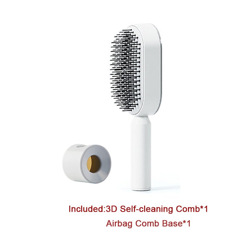 Self Cleaning Hair Brush For Women One - key Cleaning Hair Loss Airbag Massage Scalp Comb Anti - Static Hairbrush - Bills Deals Health & beauty