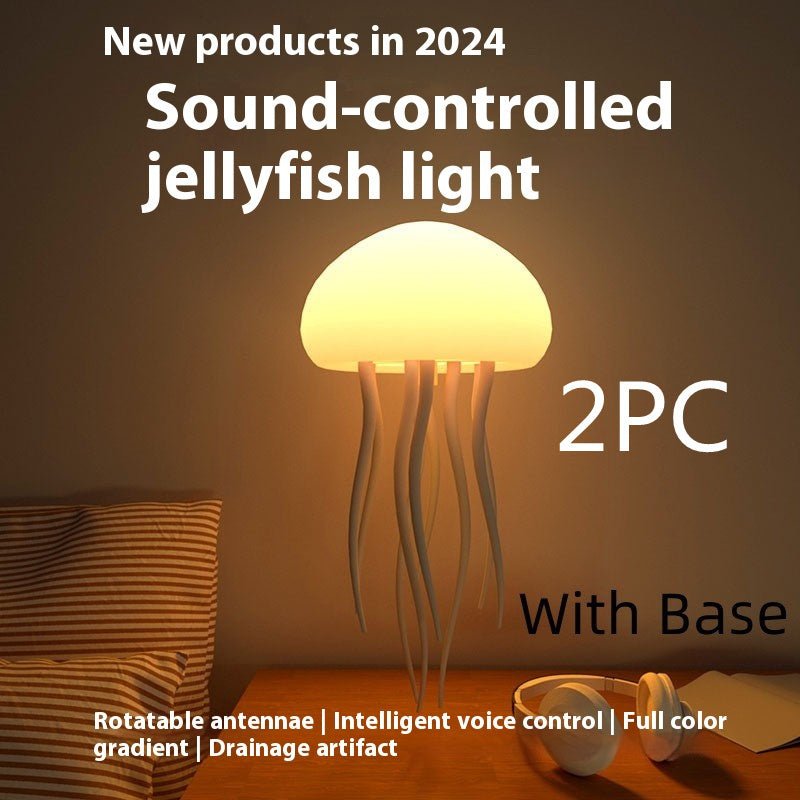 Jellyfish Mood Lamp LED Jellyfish Night Light Portable Jellyfish Lamp Jellyfish Decorations Smart Table Lamp For Bedside Desk - Bills Deals lighting