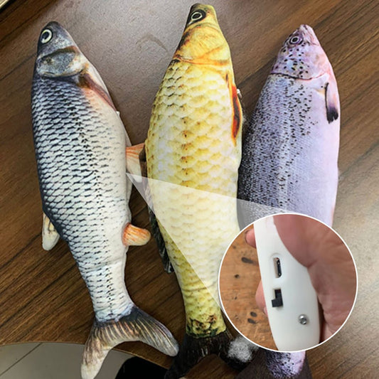 Without Cat Nip Version - Electric Jumping Fish Simulation Electric Fish Toy - Bills Deals Pet accessories