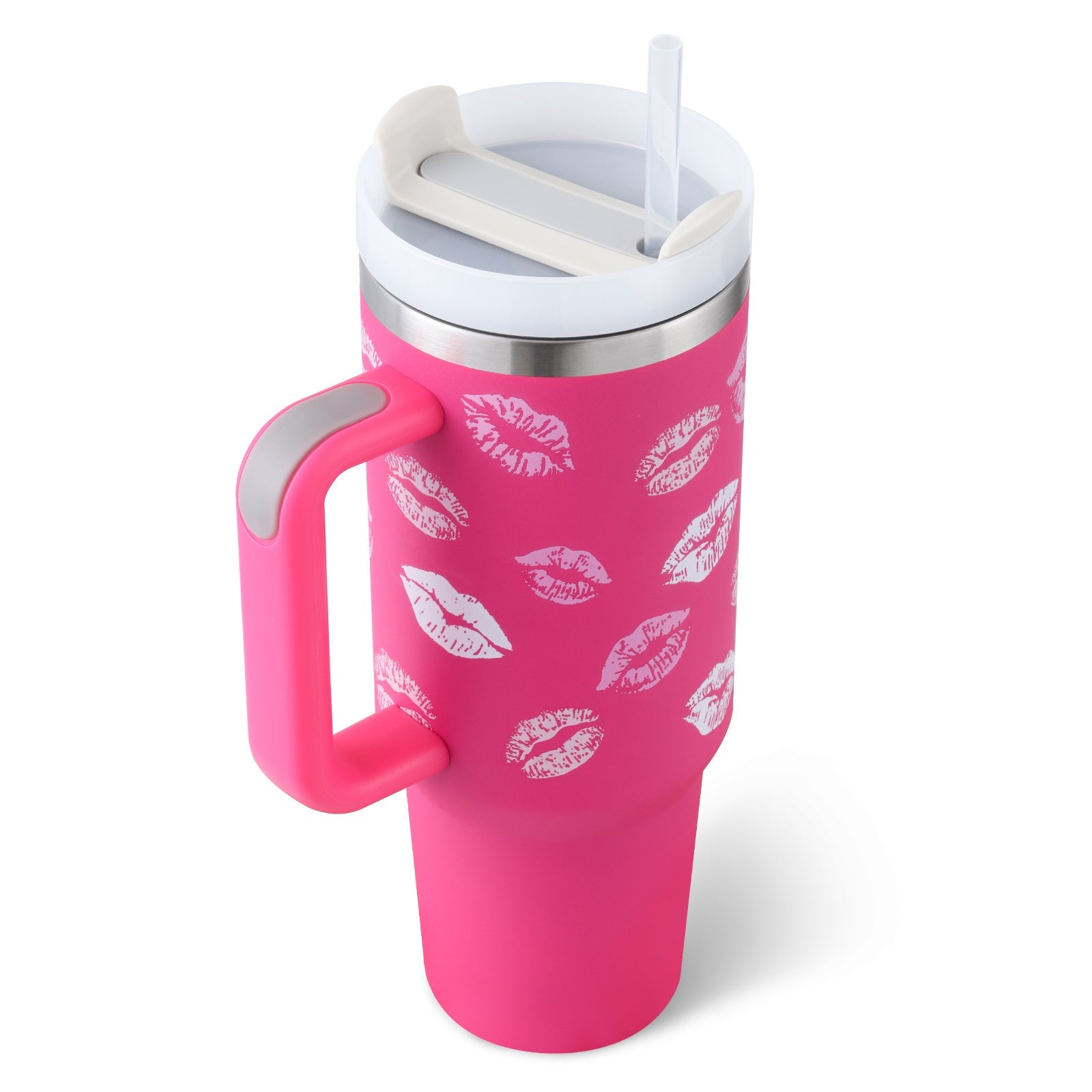 Stainless Steel Insulated Tumbler with Straw and Handle, 40 oz - Perfect Gift for Valentine's Day!tumbler cups