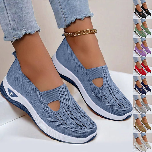 Mesh Flats Shoes Fashion Breathable Non - slip Soft Bottom Casual Shoes For Women - Bills Deals Women's clothing