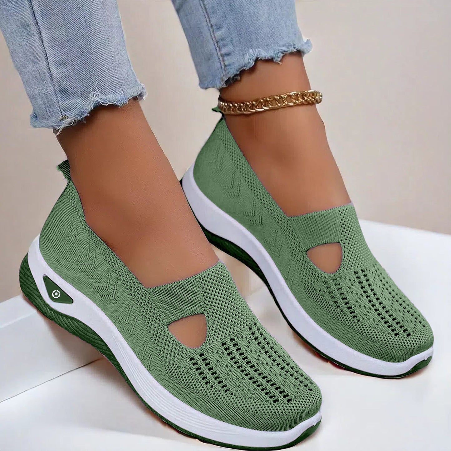 Mesh Flats Shoes Fashion Breathable Non - slip Soft Bottom Casual Shoes For Women - Bills Deals Women's clothing