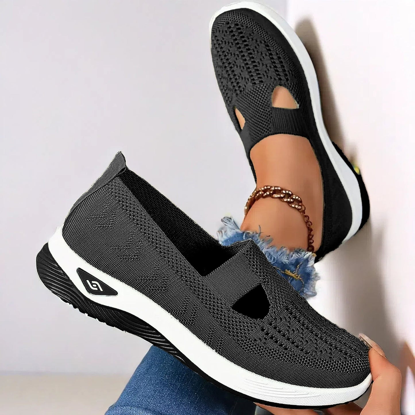 Mesh Flats Shoes Fashion Breathable Non - slip Soft Bottom Casual Shoes For Women - Bills Deals Women's clothing