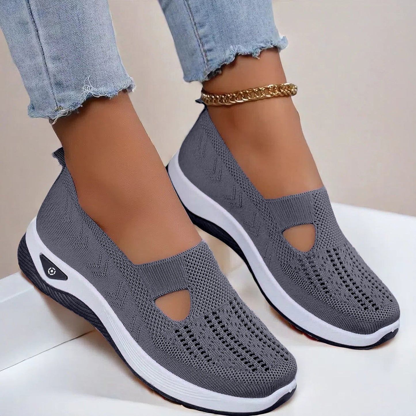 Mesh Flats Shoes Fashion Breathable Non - slip Soft Bottom Casual Shoes For Women - Bills Deals Women's clothing