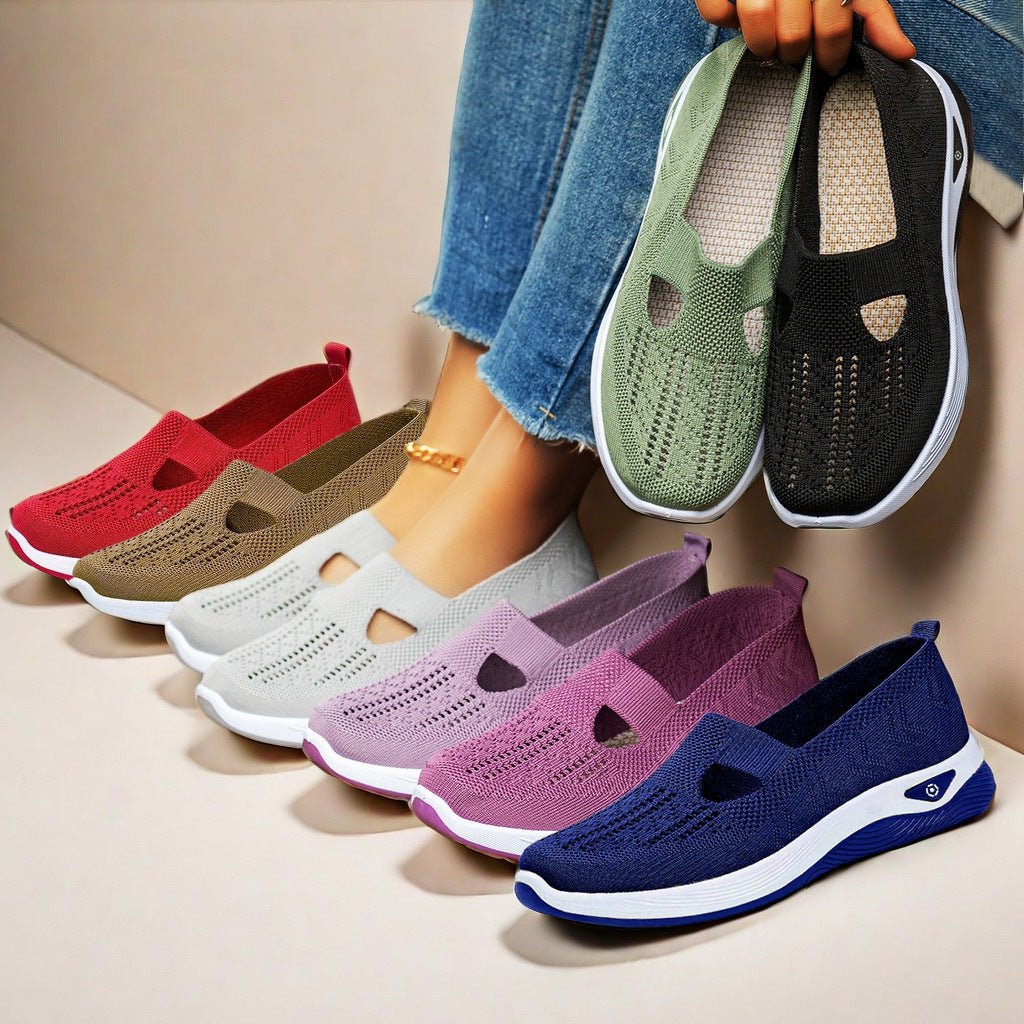 Mesh Flats Shoes Fashion Breathable Non - slip Soft Bottom Casual Shoes For Women - Bills Deals Women's clothing