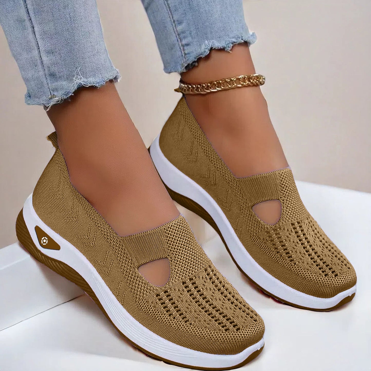 Mesh Flats Shoes Fashion Breathable Non - slip Soft Bottom Casual Shoes For Women - Bills Deals Women's clothing